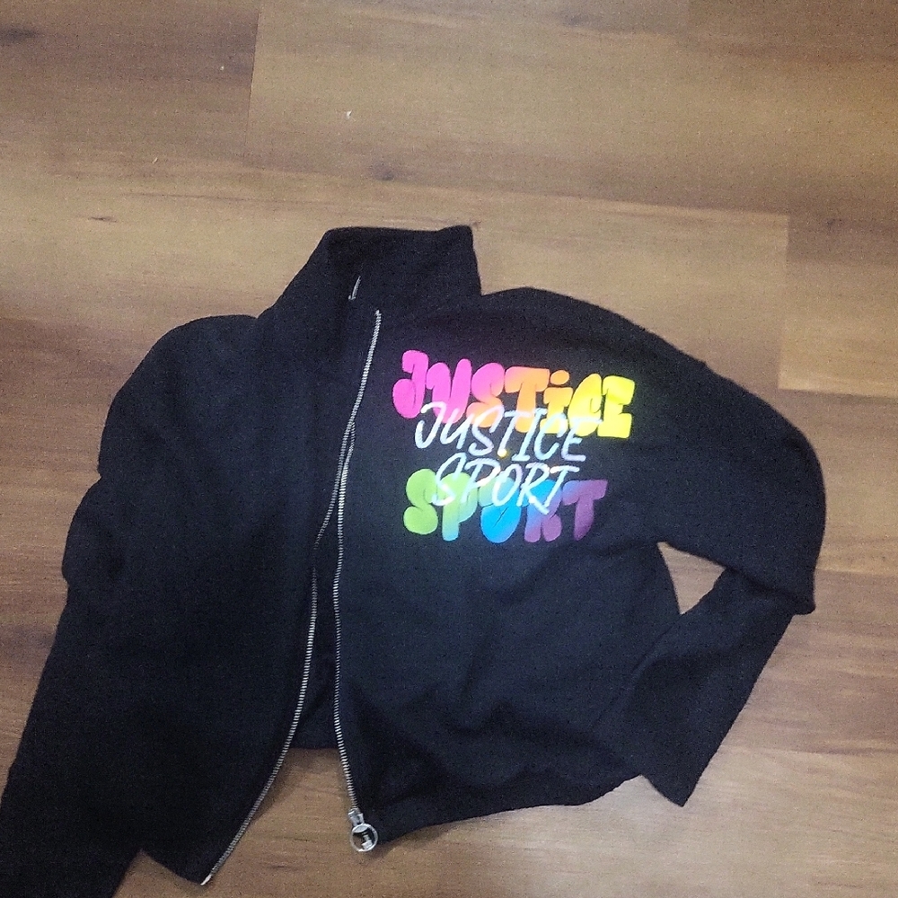 Justice Black Fleece Jacket